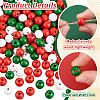 AHADERMAKER 600Pcs 3 Colors Christmas Natural Wood Beads WOOD-GA0001-57-3