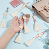 GOMAKERER 6Pcs 6 Colors Tassels Silicone Beaded Pendant Decoration HJEW-GO0001-02-3