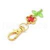 Flower Transparent Acrylic & Glass Pendant Decorations HJEW-JM03275-02-5