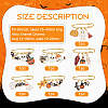 BENECREAT 1Set Halloween Pumpkin & House & Skull & Bat Alloy Enamel Charms Safety Pin Brooch JEWB-BC0001-05-2