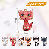 DELORIGIN 48Pcs 6 Styles Alloy Enamel Pendants ENAM-DR0001-04-2