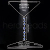 Teardrop Brass Sapphire Rhinestone Sexy Tassel Chest Body Chains for Party FS-WG9F20F-02-3