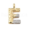 Brass Micro Pave Cubic Zirconia Pendants KK-B126-02G-E-1