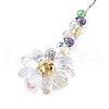 Glass Flower Hanging Suncatchers HJEW-C009-01E-3