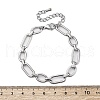 304 Stainless Steel Oval Link Chain Bracelets for Men Women BJEW-G725-11P-5