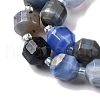 Natural Blue Agate Beads Strands G-P570-F01-01-4