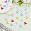 SUNNYCLUE 48Pcs 6 Colors Hollow Spray Painted Alloy Pendants FIND-SC0012-26-4