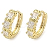 Brass Micro Pave Clear Cubic Zirconia Hoop Earrings EJEW-C122-02G-4
