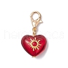6Pcs Heart with Star Moon Sun Glass Pendant Decorations HJEW-JM03166-6