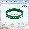 CREATCABIN 12Pcs Christmas Themed Silicon Cord Bracelets BJEW-CN0001-07-2