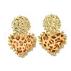 Alloy Acrylic Dangle Stud Earrings EJEW-V009-01G-01-2