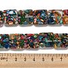 Dyed Natural Imperial Jasper with Resin Beads Strands G-G083-C05-01-4