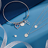  4Pcs 4 Styles 925 Sterling Silver Pendants STER-PH0002-47-5