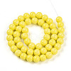Baking Painted Opaque Glass Beads Strands GLAA-T032-P8mm-16-2