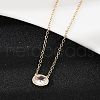 Brass Pave Clear Cubic Zirconia Pendant Necklaces for Women NJEW-Z079-02G-02-2
