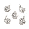 Brass Micro Pave Cubic Zirconia Pendants KK-E068-VB420-2