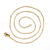 Vacuum Plating 304 Stainless Steel Round Snake Chain Necklace NJEW-S420-009C-G-2