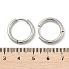Tarnish Resistant 304 Stainless Steel Huggie Hoop Earring Findings STAS-I097-051B-4