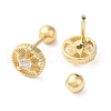 Flat Round Brass Micro Pave Clear Cubic Zirconia Cartilage Earrings EJEW-L289-02G-04-2
