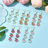 5Pairs 5 Colors Glass Dangle Earrings EJEW-JE05805-2