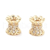 Brass Micro Pave Clear Cubic Zirconia Beads KK-P271-39A-05-1