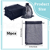 SOFPLATE 50pcs Large Organza Pouches Portable Shoes Bag Travel Storage Drawstring Bags OP-SP0001-03C-02-2