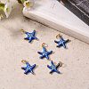 5Pcs Brass Enamel Pendants KK-SZ0004-30-3