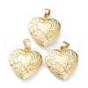 Brass Locket Pendants X-KK-P199-16G-1