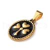 201 Stainless Steel Enamel Pendants STAS-U053-04G-2