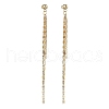 Brass Tassel Chain Drop Earrings for Women EJEW-JE05745-1