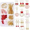 SUNNYCLUE DIY Heart Themed Earring Making Kits DIY-SC0001-42-1