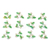 36Pcs Frosted Acrylic Flower & Leaf Charms PALLOY-JF03552-1