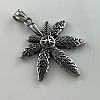 Retro Rock Punk Men's Maple Leaf Stainless Steel Pendant Necklaces DF8186-5