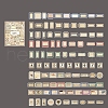 100PCS Paper Stickers Self-Adhesive Stickers PW-WG40513-04-1