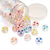 Craftdady 60Pcs 6 Colors Transparent Enamel Acrylic Beads TACR-CD0001-08-8
