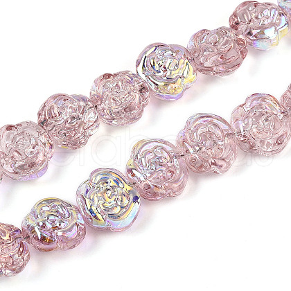 Electroplate Glass Beads EGLA-T025-02E-1