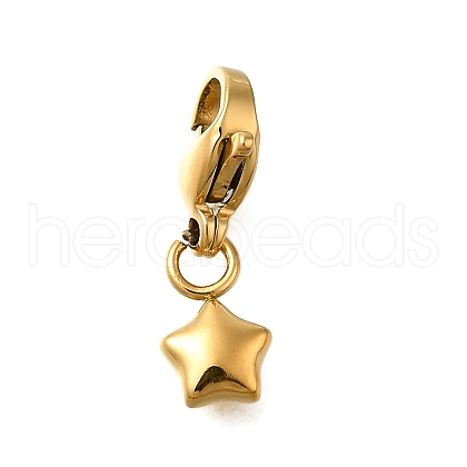 Star 304 Stainless Steel Pendant Decorations STAS-R159-37G-1