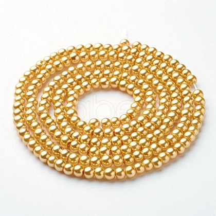 Glass Pearl Beads Strands HY-4D-B28-1