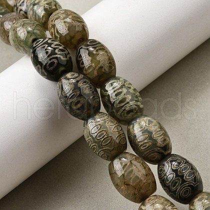 Tibetan Style dZi Beads Strands G-S389-A11-1