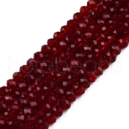 Transparent Glass Beads Strands GLAA-R200-C20-1