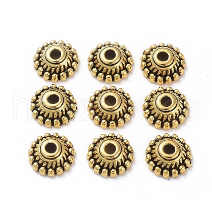 Tibetan Style Alloy Caps X1-GLF1235Y-NF-1