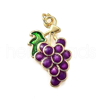 Brass Enamel Pendants KK-B136-07G-07-1