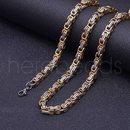 Stainless Steel Byzantine Chains Necklaces for Men FS-WG56795-188-1