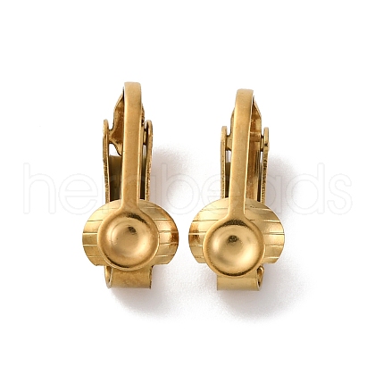 Ion Plating(IP) 304 Stainless Steel Clip-on Earring Findings STAS-E103-05G-1