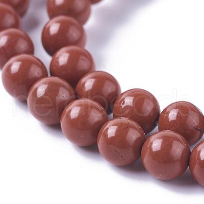 Natural Red Jasper Beads Strands G-F348-01-4mm-A-1