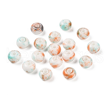 Opaque Spray Painted Glass Beads X1-GLAA-G118-01E-1