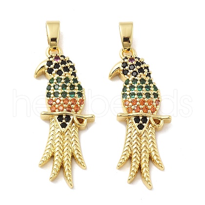 Brass Micro Pave Cubic Zirconia Pendants KK-M325-17A-G-1