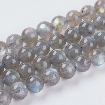 Natural Labradorite Beads Strands G-G448-8mm-04B-1