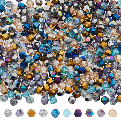 DICOSMETIC 2000Pcs 10 Colors Electroplate Glass Beads EGLA-DC0001-11-1