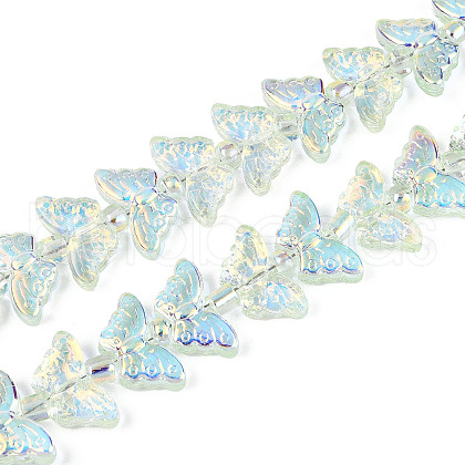 Transparency Electroplate Glass Beads Strands GLAA-T023-39A-08-1